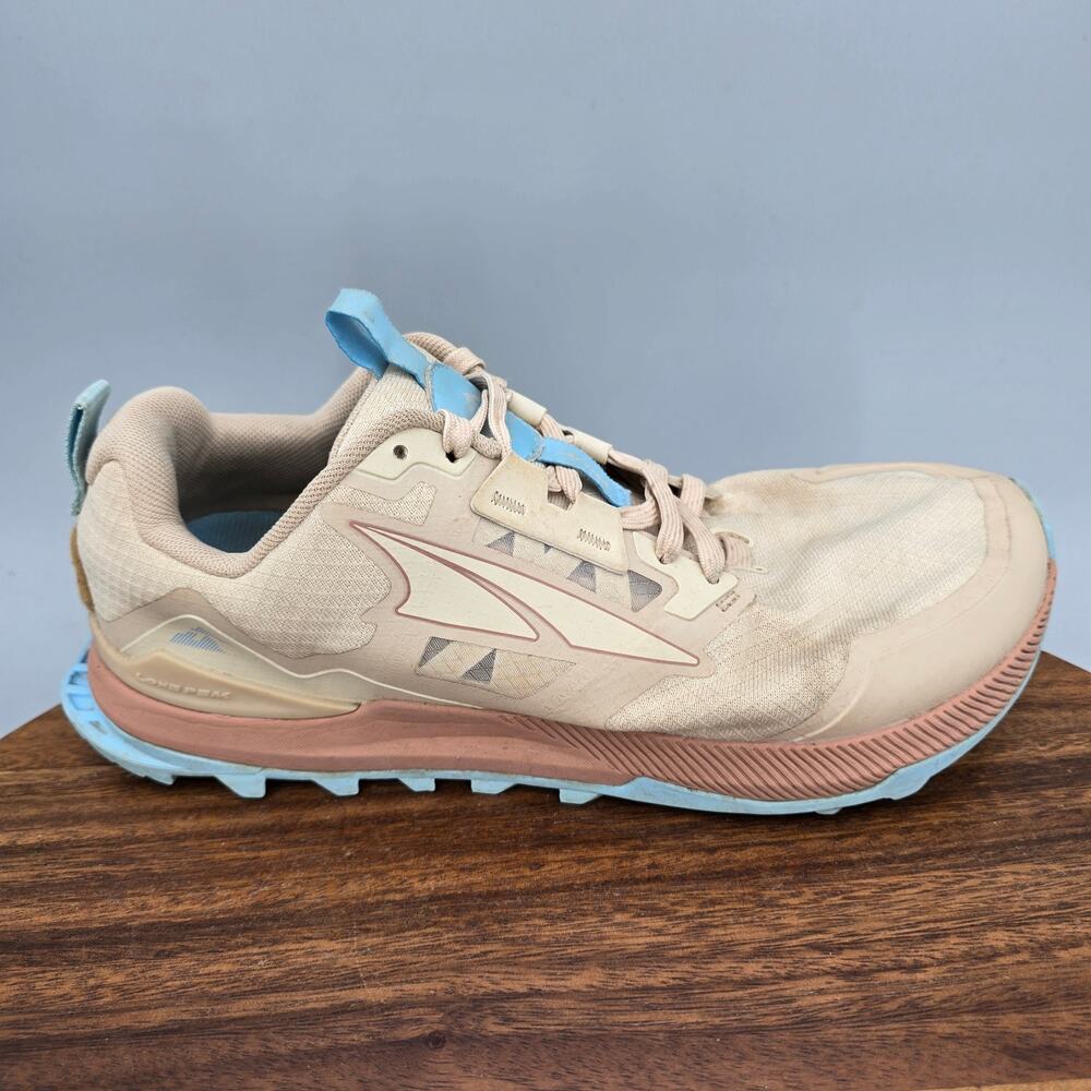 Altra Lone Peak 7 Shoes Womens 7 M Tan Blue Trail Running Athletic Sneakers
